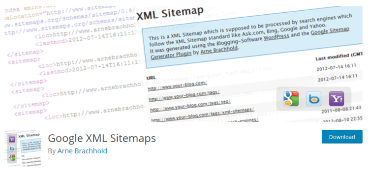 Wordpress 插件 google xml 站点地图